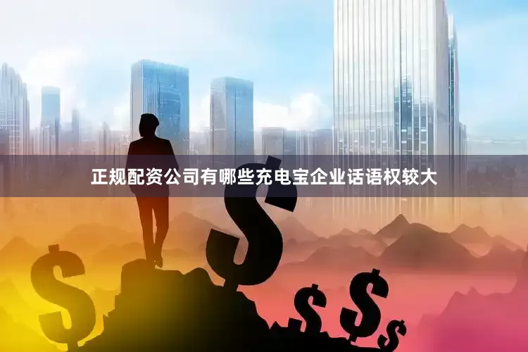 正规配资公司有哪些充电宝企业话语权较大