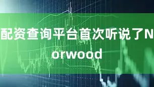 配资查询平台首次听说了Norwood